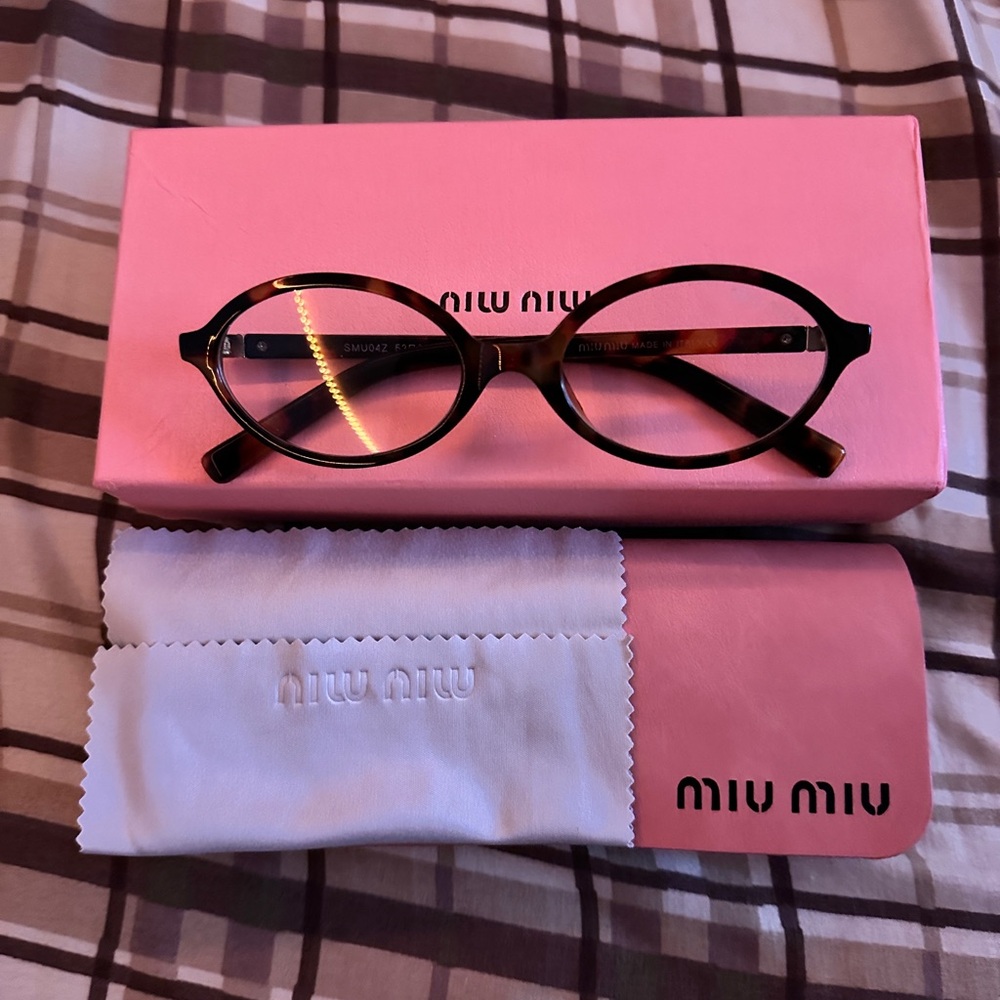Miu Miu Brown Tortoiseshell Glasses